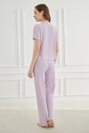 Cute Shapes Detay Kısakol Kadın Lila Pijama Takımı