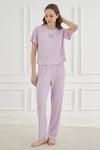 Cute Shapes Detay Kısakol Kadın Turkuaz Pijama Takımı