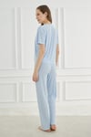 Cute Shapes Detay Kısakol Kadın Turkuaz Pijama Takımı