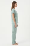 Diana Glamour Viskon Kısakol Kadın Pijama Takımı