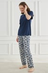 Ethnic Patterns Ekru Kısakol Kadın Pijama Takımı