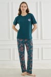 Ethnic Patterns Ekru Kısakol Kadın Pijama Takımı
