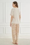 Ethnic Patterns Ekru Kısakol Kadın Pijama Takımı