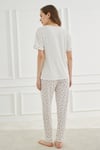 Ethnic Patterns Ekru Kısakol Kadın Pijama Takımı