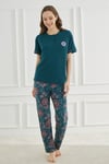 Ethnic Patterns Ekru Kısakol Kadın Pijama Takımı