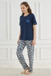 Ethnic Patterns Ekru Kısakol Kadın Pijama Takımı