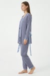 Flexible Summer Bambu Kısakol Sabahlıklı İp askı Kadın Pijama Takımı