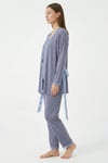 Flexible Summer Bambu Kısakol Sabahlıklı İp askı Kadın Pijama Takımı