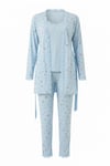 Flexible Summer Bambu Kısakol Sabahlıklı İp askı Kadın Pijama Takımı