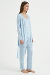 Flexible Summer Bambu Kısakol Sabahlıklı İp askı Kadın Pijama Takımı