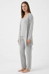 Flexible Summer Bambu Kısakol Sabahlıklı İp askı Kadın Pijama Takımı