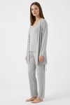 Flexible Summer Bambu Kısakol Sabahlıklı İp askı Kadın Pijama Takımı