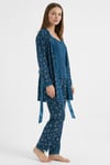 Flexible Summer Bambu Kısakol Sabahlıklı İp askı Kadın Pijama Takımı