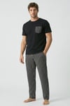 Gentleman Touch %100 Pamuk Erkek Kısakol Ekose Pijama Takımı