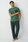 Gentleman Touch %100 Pamuk Erkek Kısakol Ekose Pijama Takımı