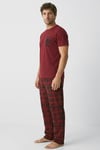 Gentleman Touch %100 Pamuk Erkek Kısakol Ekose Pijama Takımı