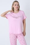 Happiness Bambu Kısakol Kadın Lila Pijama Takımı