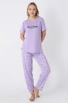 Happiness Bambu Kısakol Kadın Lila Pijama Takımı