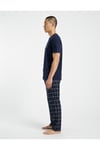 Marcus Rivers %100 Pamuk Baskılı Kısakol Erkek Pijama Takımı