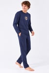 Rodfrey Linden %100 Pamuk Uzunkol Erkek Lacivert Pijama Takımı