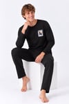Rodfrey Linden %100 Pamuk Uzunkol Erkek Lacivert Pijama Takımı
