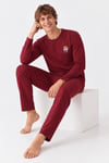 Rodfrey Linden %100 Pamuk Uzunkol Erkek Lacivert Pijama Takımı