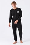 Rodfrey Linden %100 Pamuk Uzunkol Erkek Lacivert Pijama Takımı
