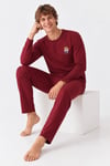 Rodfrey Linden %100 Pamuk Uzunkol Erkek Lacivert Pijama Takımı