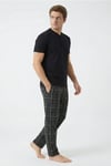 Unlimited Lights %100 Pamuk Erkek Kısakol Biyeli Pijama Takımı