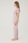 Wishes Comfort Kısakol %100 Pamuk Kadın Gri Pijama Takımı