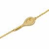 14 K Gold Kaplama 925 Ayar Gümüş Raket Tasarımlı Bileklik