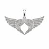 14 K White Gold Kaplama 925 Ayar Gümüş Kanat Tasarımlı Kolye