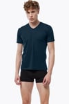 Malabadi 085 Erkek Modal V Yaka Kısa Kol İnce Yaz Serinliği T-shirt