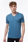 Malabadi 085 Erkek Modal V Yaka Kısa Kol İnce Yaz Serinliği T-shirt