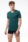 Malabadi 085 Erkek Modal V Yaka Kısa Kol İnce Yaz Serinliği T-shirt