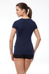 Malabadi 191 Kadın Modal Kısa Kol USA ( Bisiklet ) Yaka T-shirt & Body