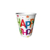 Happy Birthday Renkli Karton Bardak 8 Adet