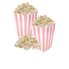 Popcorn Mısır Kutusu Pembe Beyaz Çizgili