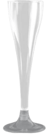 Şampanya Kadehi Bardak Plastik Gümüş 120 ml 6'lı