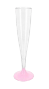 Şampanya Kadehi Bardak Plastik Pembe 120 ml 6'lı