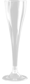 Şampanya Kadehi Bardak Plastik Şeffaf 120 ml 6'lı