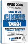2026 KPSS Genel Kültür Tarih Konularına Göre Tamamı Çözümlü Son 11 Yıl Çıkmış SorularKPSS Hazırlık