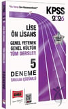 2026 KPSS GK-GY Lise Ön Lisans Tüm Dersler Tamamı Çözümlü 5 DenemeDiğer Kırtasiye Ürünleri