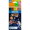 Bic Cosmo Kuru Boya Kalemi 12 Renk (6 Standart + 3 Metalik + 3 Neon)Tükenmez Kalemler