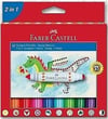 Faber Castell Keçeli Boya Kalemi Jumbo 2İn1 10 LuFaber Castell Keçeli Boya Kalemi Jumbo 2İn1 10 Lu - Kırtasiyem.netKeçeli Kalemler