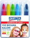 Gıpta Çevirmeli Jel Yüz Boyası Sürgü 6 Renk Plastik KutuGıpta Çevirmeli Jel Yüz Boyası Sürgü 6 Renk Plastik Kutu - Kırtasiyem.netYüz Boyaları