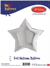 Hilal Yıldız Folyo Balon 18'' -GümüşTakım Süs
