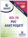Mapi Özel Ebat PVC Kart Pşt. N:76 87x115 _100    (1 ADET)Mapi Pvc Poşet 76 Nolu 87X115 Dikey*100 - Kirtasiyem.netHediye Paketi