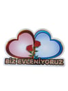 Nedi Karton Kalp İkili Biz Evleniyoruz YazılıNedi Karton Kalp İkili Biz Evleniyoruz Yazılı - Kirtasiyem.netParti Malzemeleri