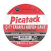 Picatack Çift Taraflı Köpük Bant 18X2 KQ011Picatack Çift Taraflı Köpük Bant 18X2 KQ011 - Kirtasiyem.netÇift Taraflı Bantlar